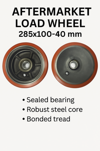 Roue de charge en polyuréthane 285x100-40mm, roue à roulement de rechange pour usage intensif, capacité 5000kg pour entrepôt - Product Image 2
