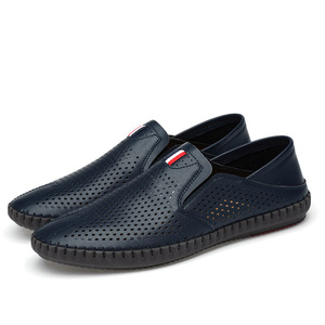 Scarpe estive da uomo, scarpe Casual da uomo in pelle cava, stile coreano traspirante cucite a mano scarpe alla moda - Product Image 3