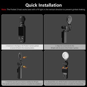 Luz de Relleno, 3 Colores, Luz LED, Compacta, Ligera, Accesorios para Cámara para DJI Osmo Pocket 3 - Product Image 4
