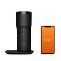 Usine ODM noir en acier inoxydable contrôle de la température tasse de voyage 12 oz App contrôlée tasse à café chauffée avec 4 heures d'autonomie