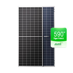 ยูเอส JINKO แผงโซลาร์ Jkm585n-72hl4-Bdv แบบสองหน้า585W N ชนิดแผงโซล่าเซลล์ - Product Image 1