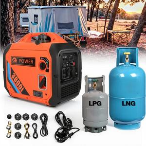 Générateur d'énergie silencieux pour camping et urgence, double carburant GPL/GN, 5000W 6kVA, 4 temps, avec démarrage électrique 12V DC, en stock UE, modèles 004-007 - Product Image 6