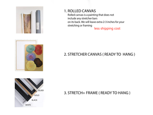 Peinture à l'huile blanche contemporaine personnalisée, art mural pour hôtel et salon, décoration intérieure, taille et couleur personnalisées - Product Image 6