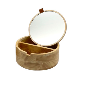Solid wood <b>makeup</b> <b>box</b>/dressing <b>box</b> with mirror, retro style jewelry <b>box</b>, large capacity jewelry and <b>makeup</b> storage <b>box</b>, new - Product Image 2