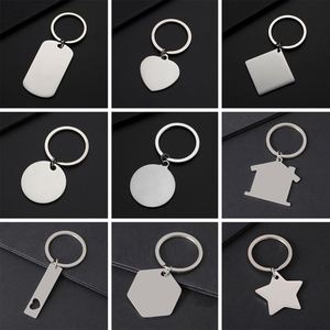 Genuine Blank Hexagon Stainless Steel Leather <b>Custom</b> Laser Engraved <b>Keychain</b> - Product Image 5