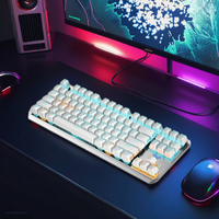 AULA F3087 87-키 풀 RGB 게임용 키보드 유선 안티 고스트 E 스포츠 기계식 데스크탑 키보드 금속 패널 게임 액세서리