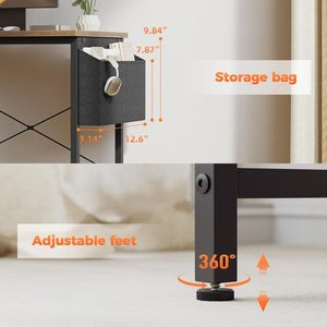 Movable <b>computer</b> <b>desk</b> with casters, suitable for home and small apartments, stylish modern minimalist writing <b>desk</b> - Product Image 2