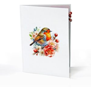 3D Bird Cherry Blossom Pop-Up Birthday Card For Women Wife Girl <b>Sister</b> Mum Valentines Day - Product Image 5
