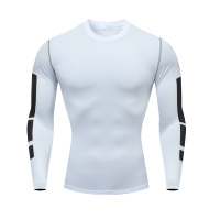Chemises de compression pour hommes à manches longues, t-shirt de sport pour la salle de sport, haut de course à séchage rapide, sous-vêtement de sport