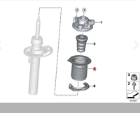 Cache-poussière d'amortisseur avant en caoutchouc de haute qualité OEM 31336871812 pour pièces de suspension BMW G02 G08 G20 G28