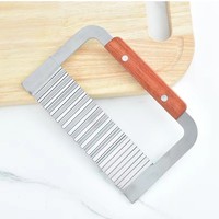 RVS handmatige golfmes aardappelmes model 2828 voor frieten, fruit & groenten, groothandel