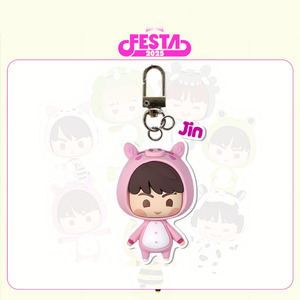 Llavero Kpop JIMIN <span class=keywords><strong>JIN</strong></span> 2025 Festa, 2 Piezas/Juego, Colgante Acrílico con Diseño de Dibujos Animados, Accesorios Decorativos, Regalo para Fans de JHOPE SUGA RM V JK - Product Image 4