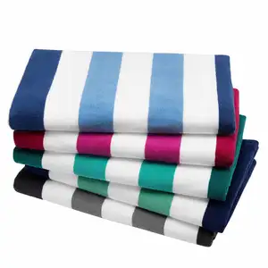 Toalla de piscina con rayas de arcoíris 2021, servilleta de lujo, toallas para la playa, toalla de playa con rayas personalizadas de algodón 100%