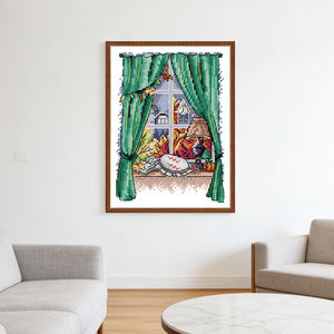 Kit de Punto de Cruz para Todas las Estaciones, Patrón HD Impreso, Tela Aida 16/14/11CT, Set de Bordado a Mano DIY, Manualidades Artísticas - Product Image 4