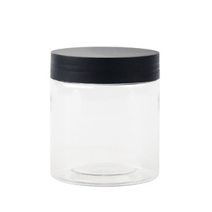 Food <b>Storage</b> Container 75mm Diameter Transparent Pet <b>Plastic</b> Jar With Lid Food Grade General Packaging - Product Image 1