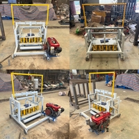 Machine mobile de fabrication de blocs de béton à moteur diesel, haute efficacité, pour la production de briques creuses et pleines pour la construction