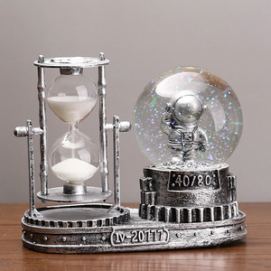 Creative Eiffel Tower Glowing Crystal Ball Hourglass Resin Desktop Ornament Birthday Gift for Students - Product Image 2