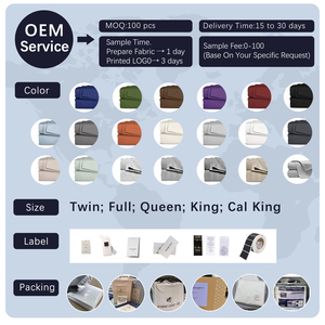 4PC Giường Trắng Linen Bông Thiết Lập Mềm Mại Thoáng Khí <span class=keywords><strong>Percale</strong></span> Dệt 100% Cotton Hữu Cơ Nữ Hoàng Tấm Thiết Lập Với Gối Trường Hợp Cho Giường - Product Image 6