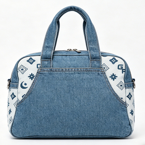Bolso de viaje de moda para mujer, de gran capacidad, material vaquero, informal, práctico para viajar - Product Image 5