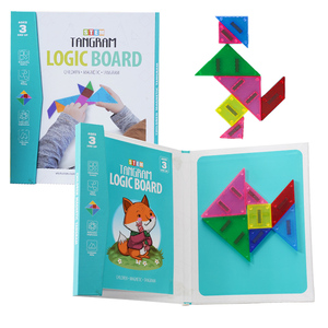 Trẻ Em Tangram Câu Đố Từ Trò Chơi Giáo Dục Nhựa Tangram Câu Đố Chuyến Đi Đường Trò Chơi <span class=keywords><strong>Iq</strong></span> Cuốn Sách - Product Image 1