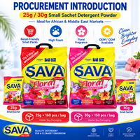 Oem SAVA 30g super-force détachant détergent en poudre bon marché mousse riche savon en poudre de haute qualité de l'usine de Chine
