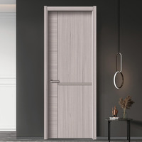 Ensemble de portes de chambre, porte intérieure, porte en bois massif sans peinture, porte en bois moderne pour salle de bain ou cloison de pièce.