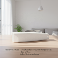 Suspension rectangulaire en verre blanc avec petits trous, facile à installer, luminaire d'intérieur/extérieur pour porche