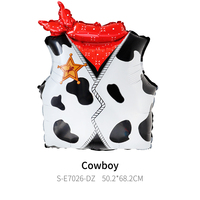 Ballons en Mylar CYmylar Western Cowboy Highland Cow Bull Skull Cowgirl Hat Boots pour décorations de fête sur le thème du Far West