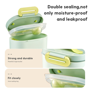 Boîte à lait en poudre pour bébé de 600 ml avec cuillère, en plastique sans BPA, réutilisable, distributeur de formule portable, boîte à collation - Product Image 2