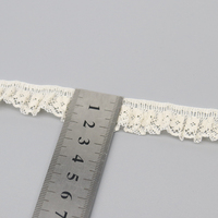 15 Yards de dentelle plissée à volants, garniture en tissu de dentelle blanche élastique