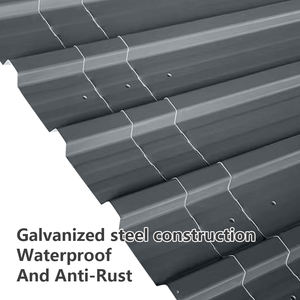 Refugio de estacionamiento de bicicletas de metal de fácil instalación para exteriores Cobertizo para motocicletas al aire libre - Product Image 6