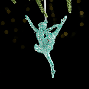 Adornos Navideños Acrílicos Brillantes para el Hogar al por Mayor: Set de Decoración Colgante para Árbol con Bailarinas, Copos de Nieve, Mariposas, Libélulas y Lazos - Product Image 2