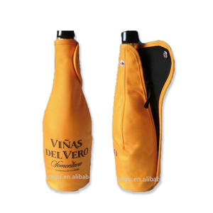कस्टम नियोप्रीन ज़िप-अप बोतल जैकेट शैम्पेन वाइन कूलर बैग इन्सुलेशन सब्लिमेशन स्लीव्स बीयर बोतल - Product Image 1