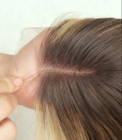100% européen vierge cheveux humains Topper Blonde Clip dans les morceaux de cheveux juif casher Topper italien dentelle avant pleine dentelle toupet