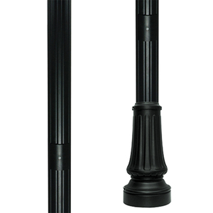 5m Fluted Aluminum Powder-Coated <strong>Pole</strong> 200km/h Wind Resistance Black Street Park <strong>Lighting</strong> Outdoor Use 10-Year Warranty 3mm-6mm - Product Image 2