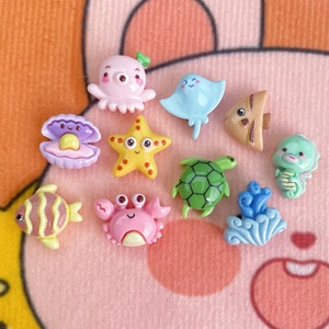 Animales Marinos de Resina 3D, Estilo Mixto Aleatorio, Lindas Figuras de Dibujos Animados de la Serie Océano, Miniaturas de Criaturas Marinas con Parte Posterior Plana - Product Image 6