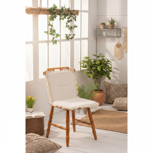 Authentic Bohemian Style Elegant Tasseled Chair <b>Cushion</b> & Pillow Covers DO Color-chair-<b>cushion</b>-1 - Product Image 3