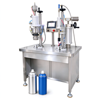 Machine de remplissage semi-automatique économique pour sachets souples (Bag-on-Valve) de spray désodorisant