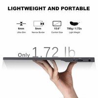 Écran d'extension d'ordinateur portable OEM ODM d'usine, double écran LCD 15,6 pouces 1080P, moniteurs ultra-fins portables pour ordinateur portable