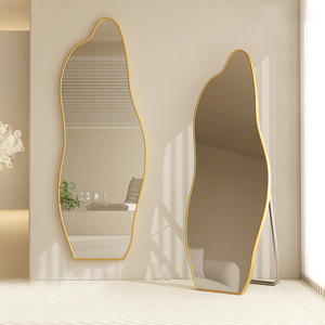 Miroir corporel LED Arch Top avec éclairage halo, interrupteur à capteur, lumière chaude, à poser ou à suspendre, pleine taille, <span class=keywords><strong>service</strong></span> OEM - Product Image 2