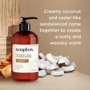 Soapbox Lait de Coco Bio et Bois de Santal – Gel Hydratant Doux pour Cheveux Secs Unisexe – Formule Concentrée – Végan et Non Testé sur les Animaux – 340 g - Product Image 3