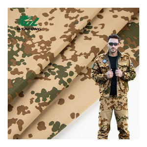 Tela Ripstop de Camuflaje Desert <span class=keywords><strong>Flecktarn</strong></span>, 80% Poliéster, 20% Algodón, Estampada, Resistente al Agua y al Desgarro, para Prendas de Vestir - Product Image 1