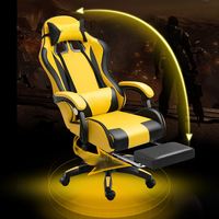 Chaise de jeu de course professionnelle de luxe de haute qualité avec repose-pieds en cuir PU, réglable en hauteur, inclinable, chaise de bureau pour ordinateur