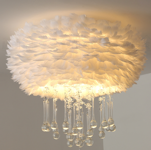 Lustre de penas com pingente, novo design de luxo estilo nórdico moderno, luminária suspensa, para sala de estar e quarto - Product Image 1