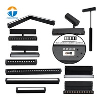 Système de rail magnétique pour éclairage LED SMD, 4 interrupteurs DIP, 3 couleurs CCT réglables, projecteur linéaire, 110-265V AC, construction en aluminium