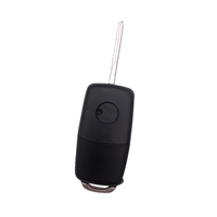 Télécommande étanche à 3 boutons pour clé de voiture 433MHz Clé de voiture pliante 1527/2260 Code de clonage Porte de garage LED Type 6V Tension