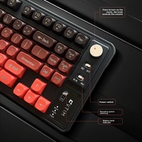 Clavier sans fil G85 triple mode pour PS2, rechargeable, 85 touches, rétroéclairage RGB, portable, pour bureau, jeux et e-sport