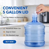 Couvre-bouteille jetable pour bidon d'eau potable de 5 gallons avec anneau de traction