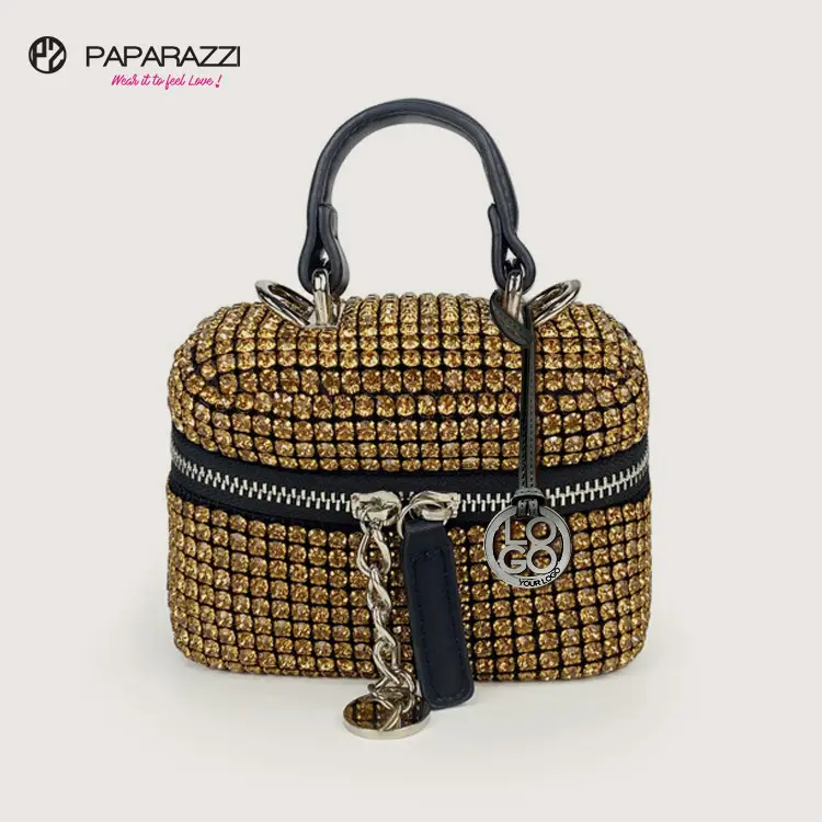 Bolsa de noche PA0505 Custom logo Luxury diamond purses crystal women clutch bags Paparazzi brand designer lady evening hand bag
