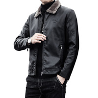 Veste à revers marron de qualité supérieure pour homme en similicuir PU, manteau personnalisé pour l'hiver et le quotidien